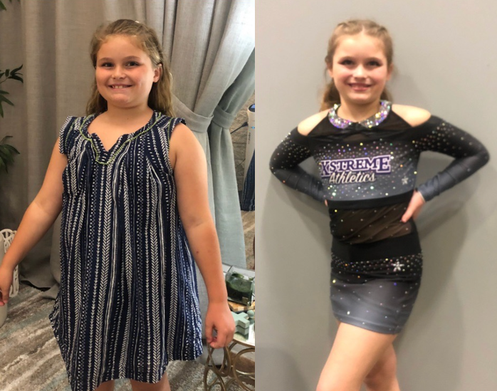 Before and after photo of a girl who lost 26 pounds following the Eat to Lose program